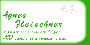 agnes fleischner business card